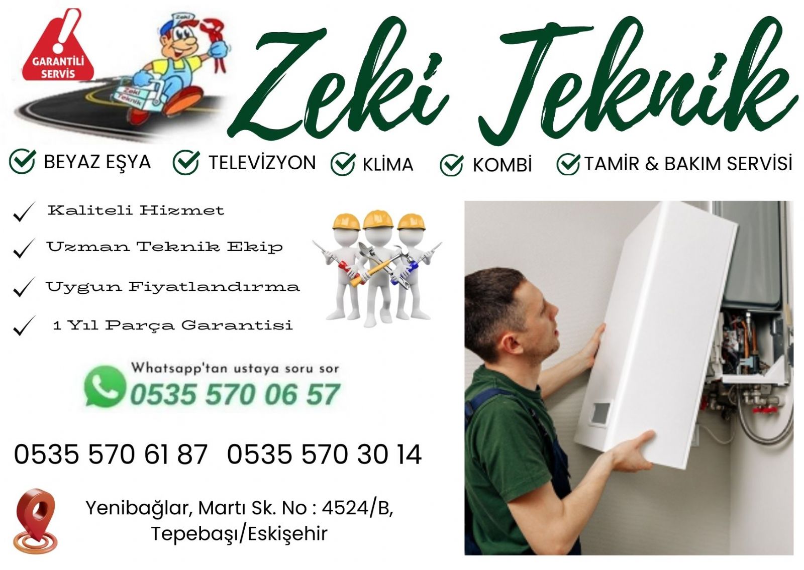 Tepebaşı Eskişehir Kombi Bakım Ücreti